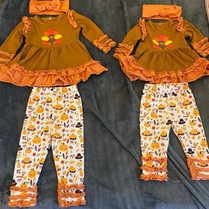 Thanksgiving Matching Set for Big sister and little sister
